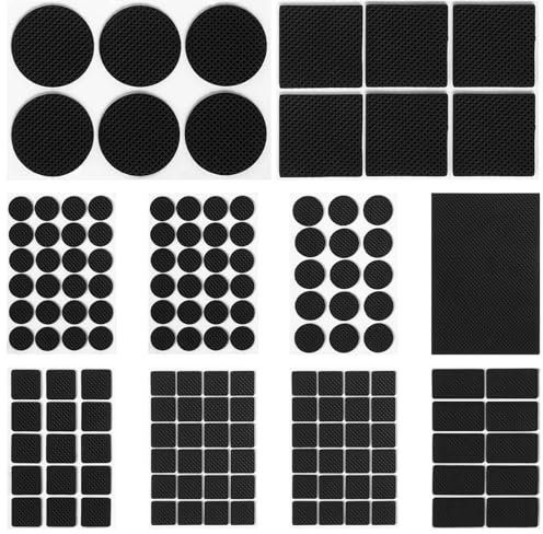 Giantree 149 Stück Anti Rutsch Pad Selbstklebend, 10 Größen Eva Antirutsch Aufkleber, Runde Rechteckige Möbel Rutsch Pad Möbelstopper Antirutsch-Pads für Möbelfüße Stuhlbeine Sofas