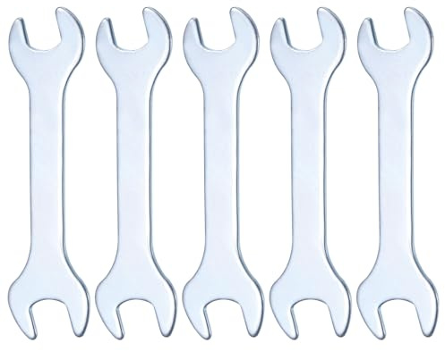 QUARKZMAN 5Pcs Clé à Fourche Doubles Fines 12mm x 14mm Métrique Clé Plate Extra Fine et Petite, Galvanisée, pour Réparation Automobile et Assemblage de Meubles