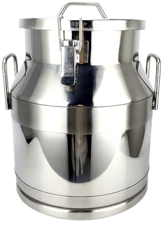 DANNMPX Milchkanne Hochleistungsmilchkanne Mit Versiegeltem Deckel Weineimer Aus Edelstahl Milchtopf Eimer Transportfässer Flüssige Lagerung(30L)