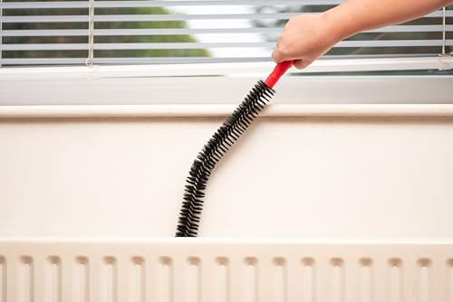 Dual Set Radiator Cleaner Brush & COMPLIMENTARY Corner Hand Brush. 70cm Flexible Durable Radiator Cleaner. 2 X General Purpose cleaner Brush. Washing Machine Tumble dryer Behind fridge By Alexandrew