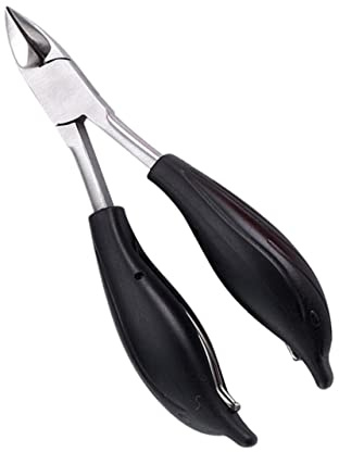 Mobestech Edelstahl Nagelknipser mit Doppel feder Präzise Eagle Beak Nagelzange für Dicke Nägel Kompakt und Robust Schwarz für Fuß Fingernägel Handlich und Langlebig