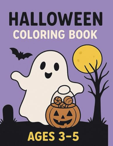 Sweet and Spooky – A Halloween Coloring Book for Ages 3-5: Cute and easy Halloween designs made for little artists to color and enjoy!