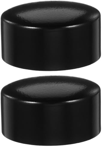 Hemobllo Round Handrail End Cap 2 pcs Black Stainless Steel Staircase End Covers 1.97 in for Wooden and PVC Handrails Easy Fit Protective Fittings for Home Office and Commercial Use