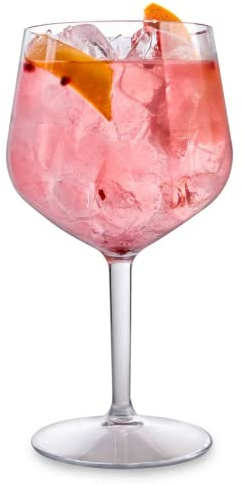 AIOS Ultra Premium Unbreakable Tritan Copa Balloon Gin Glass 700ml. Crystal Clear and Dishwasher Safe. Ideal for Barbecues, Camping, Hot Tubs