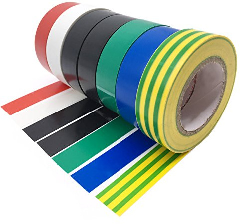 Cinta aislante 8 unidades de 15 m de cinta aislante eléctrica de colores mezclados