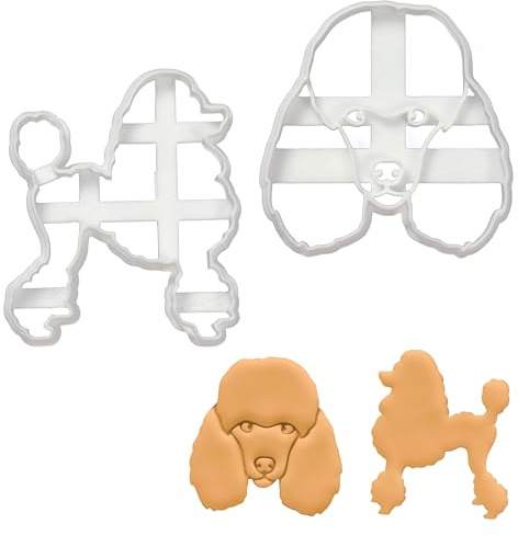 2er Set Pudel Ausstechformen (Formen: Pudel Silhouette und Pudel Gesicht), 2 Teile, Bakerlogy