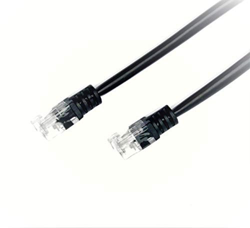 RGB Networks Ltd Super High Speed ADSL 2 + Cable Telephone Extension RJ11-RJ11 5m Cat5e BT Broadband Gold Plated Connector Premium Quality (5m Black)