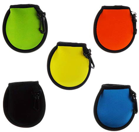 Zelerdo Golfball-Reiniger, tragbar, 5 Stück (Schwarz, Blau, Gelb, Orange, Grün)