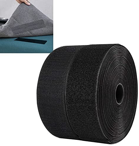 TEUVO Feltro Adesivo per Tenere in Posizione Cuscini e i Tappeti, Nastro Magnetico Autoadesivo di Nylon per la Casa, L'ufficio e la Scuola, 5cm X 4M