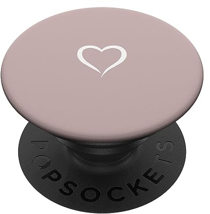 Pink Sand / Pastell Pink Hand Drawn Heart Love Minimalist PopSockets Klebender PopGrip