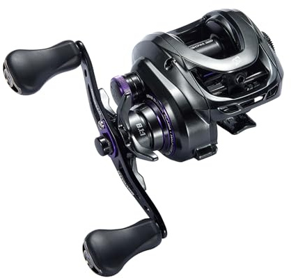 DOVIELLO GKA200 Baitcast-Angelrolle – 8,1:1 Hochgeschwindigkeits-Übersetzung, 9 kg Carbon-Zugkraft, 5 Magnet-Bremssystem, flaches Profil-Design, orangefarbene Rolle für Linkshänder