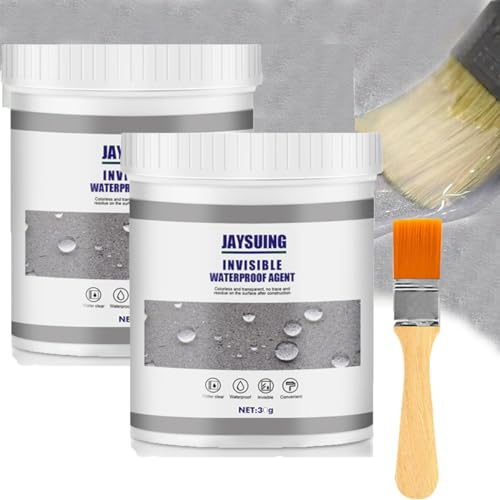 Transparenter Wasserdichte Beschichtungsmittel, Wasserdicht Dichtmasse, Wasserdichte Isolier Dichtstoff Emulsion, Invisible Waterproof Agent für Risse Außenwandfenster Badezimmer Reparatur (300 * 2)