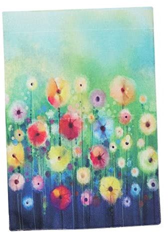 VANZACK Doppelseitig Bedruckte Gartenflagge aus Leinen mit Abstraktem Blumenmuster Wetterfest und Verblassungsresistent für Terrasse und Rasen Dekoration