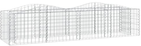 Natulvd Gabion Raised Garden Bed - 200x50cm - Galvanised Gabion Basket Rectangular Planter - Weather-Resistant & High Load Capacity - Silver, 50CM H