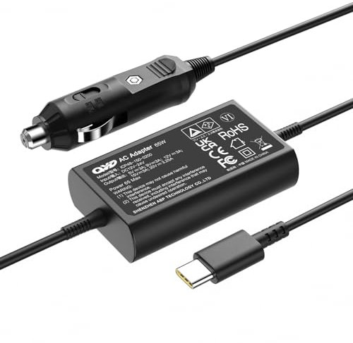 65W USB-C KFZ Ladegerät Netzteil Auto ladekabel für Dell HP Lenovo Asus Acer Samsung Google Chromebook MacBook USB C Laptop Autoladegerät 12V-24V Adapter