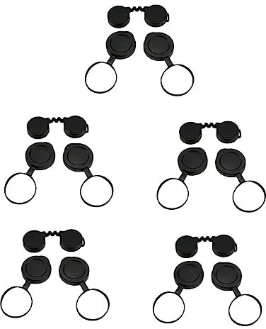 Housoutil 3sets Binocular Objective Lens Caps Scope Protector Rubber Cover for Binoculars