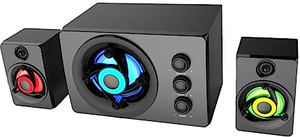 HOMSFOU 1set Altoparlanti Stereo per Computer Casse Audio Multimedia Bass e USB Audio per Notebook e Tablet