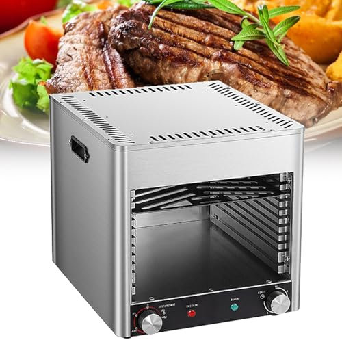 VNATWGOO Asador EléCtrico para Carne De Res De Interior, 1700W 3400W Asador Multicapa Comercial, Horno EléCtrico para Carne De 800 ℃, Parrilla De Temperatura Constante De 800 °C,NPJ-004-110V