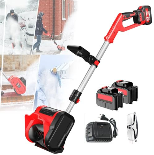Quitanieves Eléctrico De Mano Inalámbrico, Pala Quitanieves Eléctrica De Mano Inalámbrica, Soplador De Nieve Eléctrico Inalámbrico, Con Mango Ajustable Y Poste Telescópico,B
