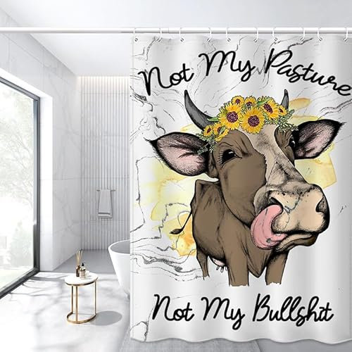 Duschvorhang Tier Marmor Braun Badevorhang Polyester Duschvorhang Stoff Anti Schimmel Shower Curtains Waschbar Duschvorhang 200x200 Duschvorhänge mit 12 Duschvorhangringen