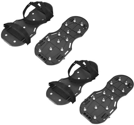Gunite Spiked Shoes,2 Pairs Lawn Aerator Shoes with with Short Spikes,Fully Assembled,Perfect for Epoxy Floor,Self-Leveling Floor,Epoxy Garage Floors,Overlays,Cover Installation(Black)