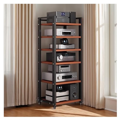 mobile stereo hi fi rack hifi Supporti Stereo A 6 Ripiani For Soggiorno, Supporto Multimediale AV, Giradischi, Lettore DVD, CD, Altoparlante, Amplificatore, Unità Di Archiviazione Dei Componenti, Ripi