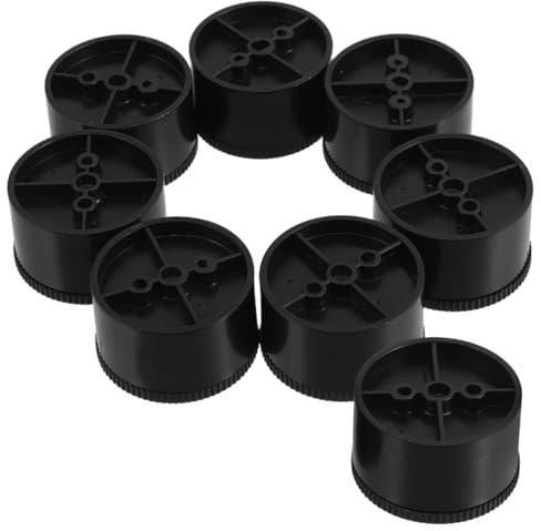 Lurrose Pieds De Meubles Réglables en Plastique 8 Pièces Noir 3 Cm Pieds De Nivellement Robustes pour Tables Et Canapés Accessoires De Mobilier Ajustables pour Bureau Et Maison