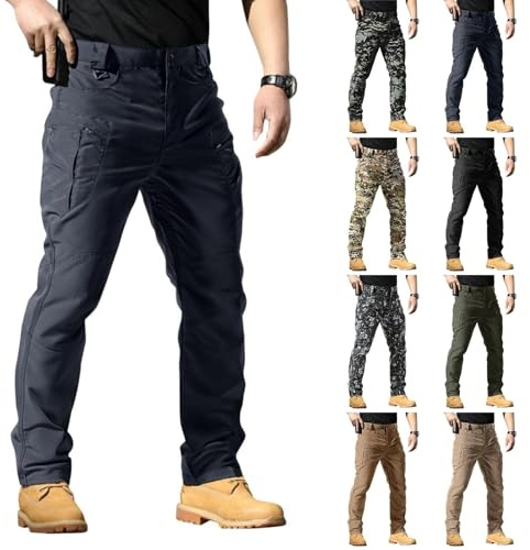 Genérico pantalon trekking hombre, Pantalones de Trabajo Hombre Elasticos Cargo Pantalon para Trekking Senderismo Outdoor Funcional Montaña Escalada Pantalones Militares Tácticos de Camuflaje
