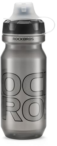 ROCKBROS Trinkflasche Auslaufsicher, Wasserflasche Einhandöffnung Sichere Verriegelung, 600ml 750ml BPA-frei, Fahrradflasche für Radfahren, Gym, Arbeit, Schule