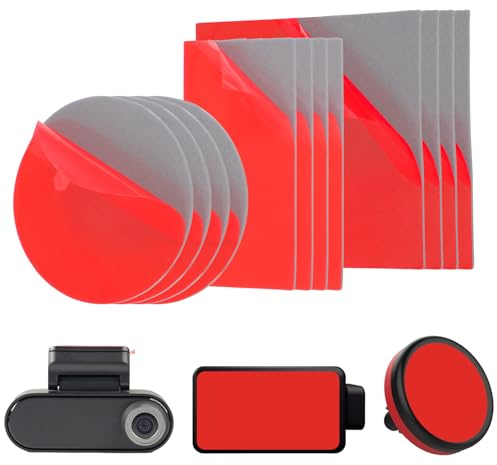cobee 6 Pcs Double-Sided Adhesive Pads For Dash Cam Mount, Windshield Dash Cam Mounting Tape, Holder Mount For Windshield, Dashboard, Camera Holders(12 PCS)