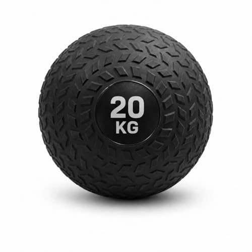 DUAS No Bounce Slam Ball 20kg Textured Grip Medicine Exercise Ball for Core Strength Training, HIIT, Cardio, Conditioning, Full Body Workout, Home Gym Fitness Equipment