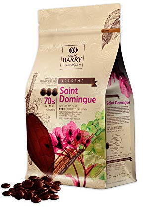 Cacao Barry - Saint Domingue 70% Origine chocolat noir de couverture pistoles 2,5 kg