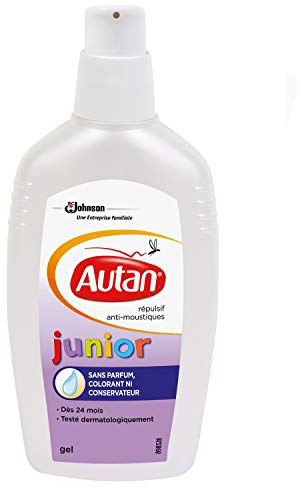 Autan Gel de Protection Anti-Moustiques, Junior Gel, Répulsif, 100 ml, lot de 4