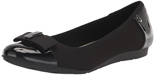 Anne Klein Alive Flat, Noir (Tissu Noir Multicolore.), 41 EU