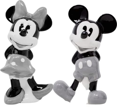 Disney Mickey Minnie Tonal Salt & Pepper Shaker, Gray