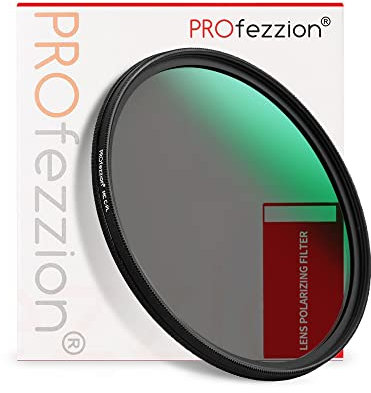 PROfezzion 67mm Polarising Filter, Circular Polarizing CPL for Canon EOS R RP R6 R6II + RF 24-105mm f4-7.1 Kit Lens, Canon 90D 80D 70D 77D + EF-S 18-135mm f3.5-5.6 Kit Lens & More 67mm Threaded Lens