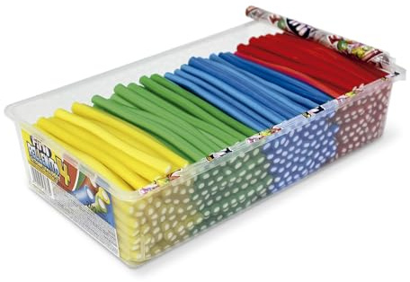 Fini Golosinas - Regaliz Rellenito 4 Colores Tarro 200 uds | Surtido | Regaliz Relleno | Chuche Ideal para Eventos, Cumpleaños, Halloween, Navidades o Piñatas