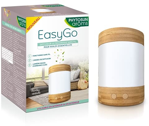 Phytosun arôms – Diffuseur d'Huiles Essentielles Sans Fil Ultrasonique - EasyGo - Nomade, fonctionne sur batterie