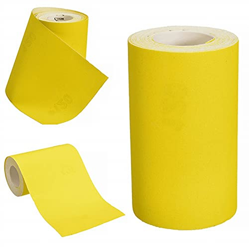 ExcInter 93mm x 5m Sandpaper Roll, 120 Grit Abrasive Sanding Paper for Grinding Wood, Metal, Plastic