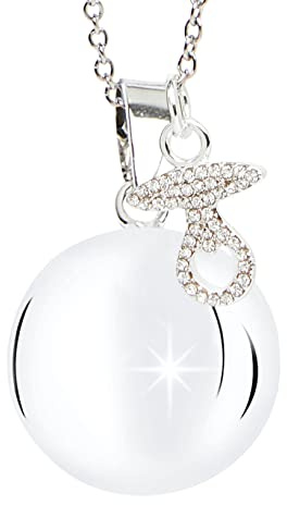 MAMIJUX Appel anges tétine maman idée cadeau grossesse collier femme rappel des anges chaîne acier, Cuivre