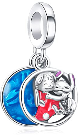 H.ZHENYUE Cartoon Friend Forever Charm Beads fit Bracelet Necklace for Woman Girls,925 Sterling Silver Pendant Beads,Birthday Christmas Halloween Valentine's Day Gifts