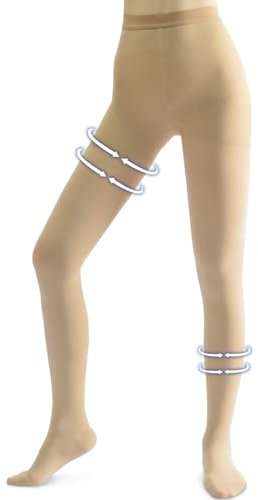 Beister Collant a compressione medica per donne e uomini, opachi, punta chiusa, 20-30 mmHg, supporto graduato stretto, leggings ad alta compressione per la circolazione, per vene varicose, edema, volo