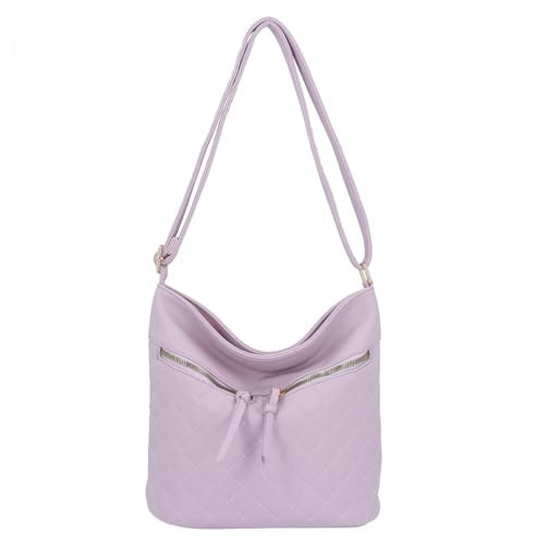Herisson Tasche Damen - Umhängetasche Damen - Frauen Tasche - Crossbody Bag Damen Leder Imitation - Große Tasche - Taschen Damen - Messenger Bag - Helles Lila