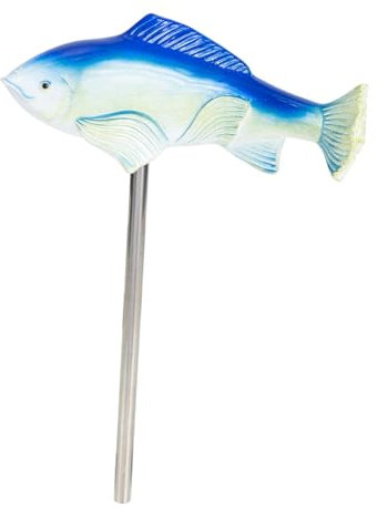 Toddmomy 2pièces Ornement De Poisson Résine pour Jardin Décoration Extérieure Créative Et Légère Idéale pour Aménagements Paysagers Et Couleur Bleue Artisanat De Qualité
