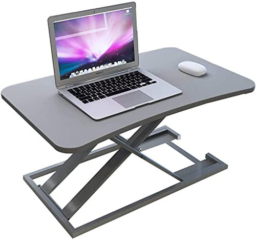 XMDEUR Schreibtisch Verstellbarer Steh-Laptop-Konverter, hydraulisch pneumatisch Verstellbarer Computertisch, Laptop-Erhöhung, Computer-Stehtisch-Halterung, Arbeitsplatz