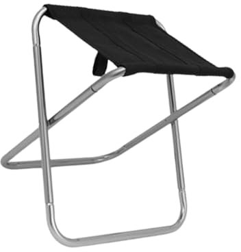 Harilla Klapphocker für den Außenbereich, Faltbarer Hocker, temporärer Kleiner Tisch, zusammengeklappter Campinghocker, Angelhocker für Sportveranstaltungen, grau