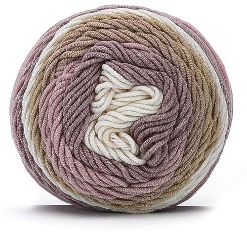 Baumwolle zum Häkeln Farbverlauf Weich 100g(100gx1) HäkelBaumwolle Dickes Garn Weich Baumwolle Zum Häkeln Farbverlauf Bunte Baumwolle Weben Baumwolle Für Schal Zum Stricken