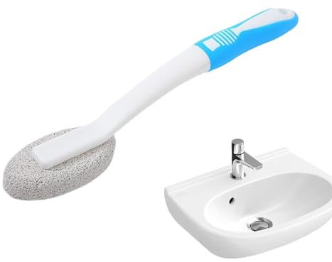 Fuß-Bimsstein-Bürste, Fußfeilen für harte Haut, Wasser-WC-Schüssel, Ringentferner, Reiniger, 30 x 5 cm, Bimsstein-Fuß, Massagereiniger für Zuhause, Reisen, für Haushalt, Waschbecken, Pool, Badezimmer,