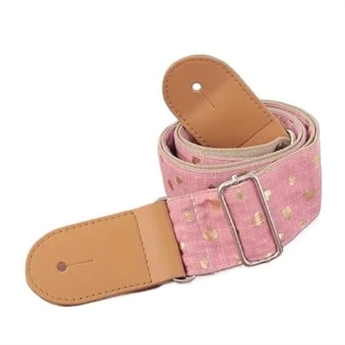 YXINAER Gitarrengurt Gurt E-Gitarre Ukulele Guitarra Bass Zubehör Teile personalisierte Akustik(Pink)