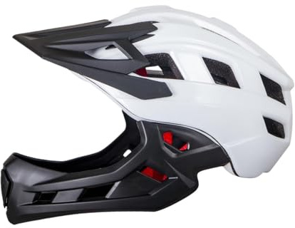 F Fityle Casco da Bici per Bambini, Ragazzi e Ragazze - Protettivo Integrale per Mountain Bike, BMX e Attività di Ciclismo - Bianco Nero